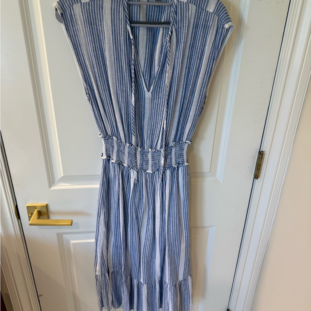 Rails Blue and White Striped Dress, XS